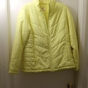 Faded Glory Women's Light Yellow Puffer Jacket
